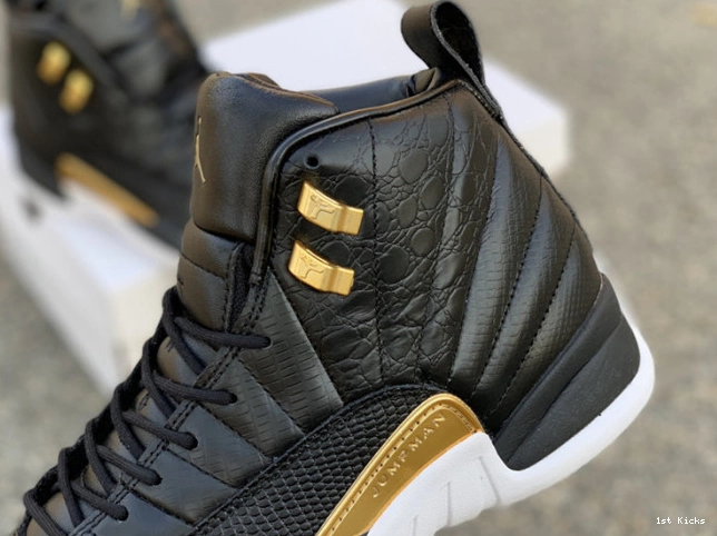Black Retro 12 Air Metallic Gold-White 'Reptile' AO6068-007 Jordan 0520